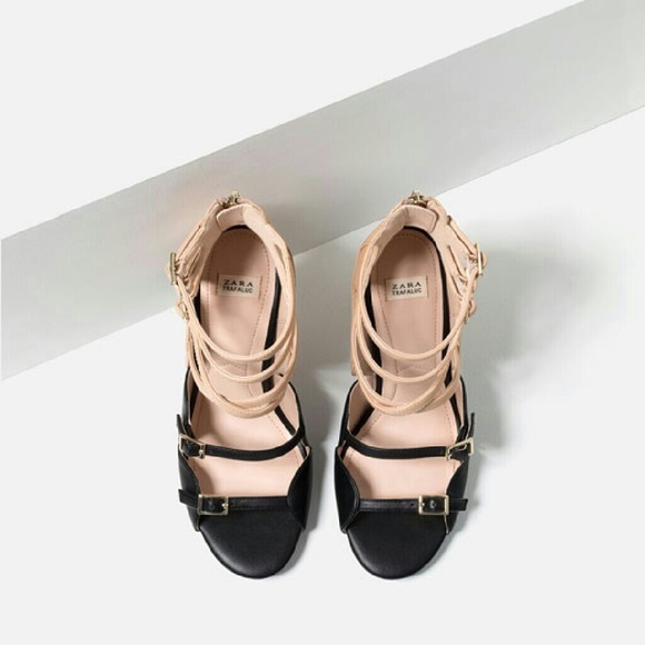 High heel sandal with small buckles -- Zara - Picture 2 of 4